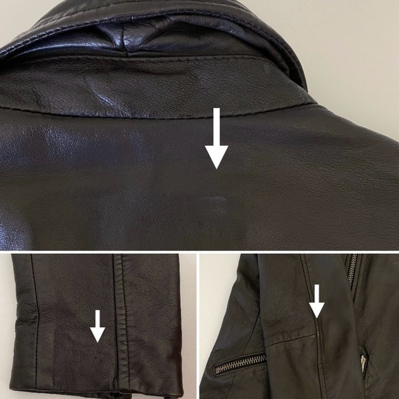 AllSaints Kahawa Leather Biker Jacket Small - Picture 14 of 16